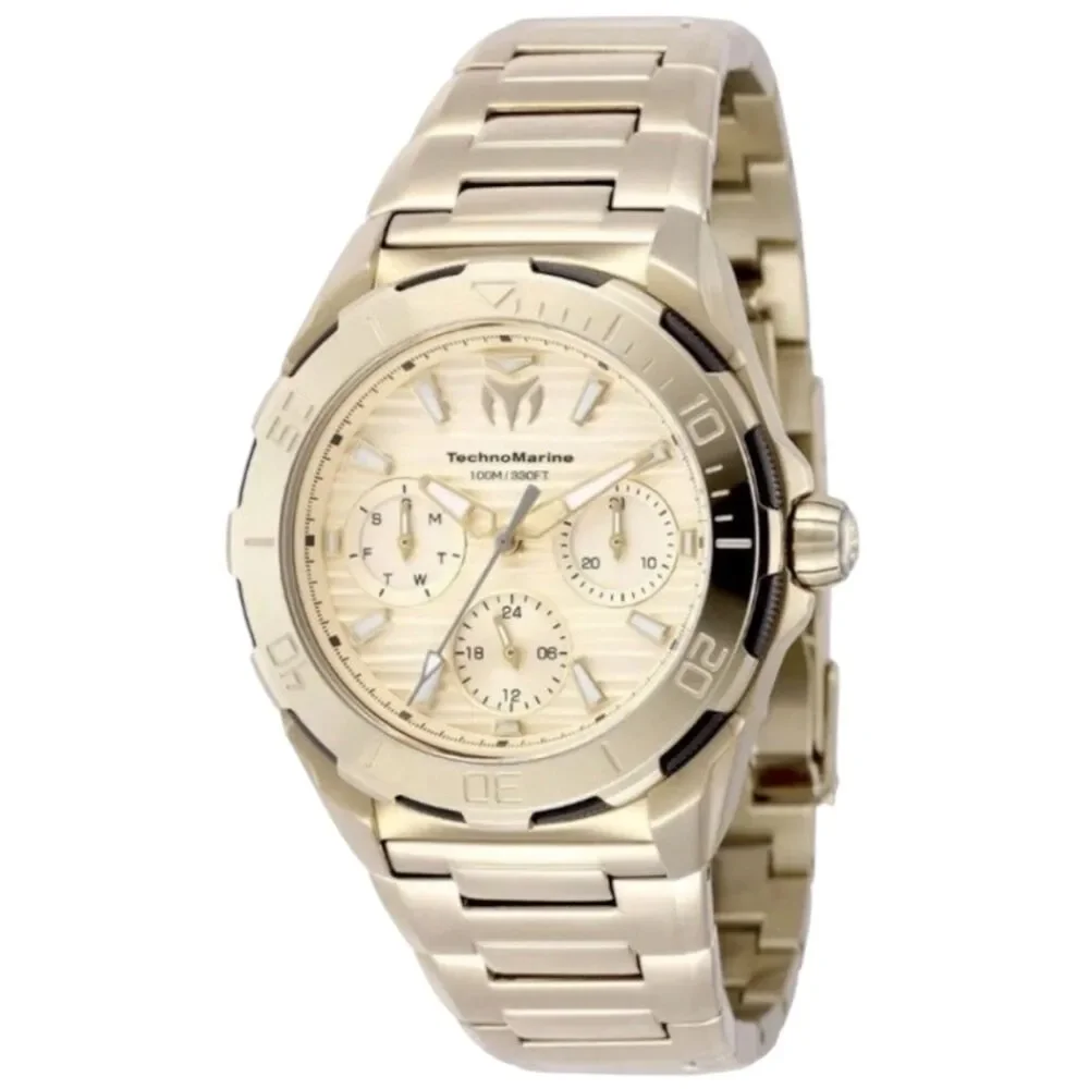 TechnoMarine Seven Seas Women's Watch - 36mm Gold (TM-725049) And Case New